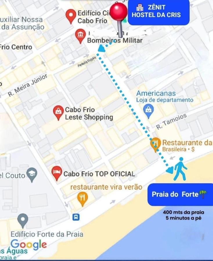 Zenit Hostel Da Cris Cabo Frio Exteriör bild